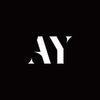 AY Logo Letter Initial Logo Designs Template vector