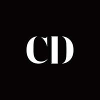 Plantilla de diseños de logotipo inicial de letra de logotipo de cd vector