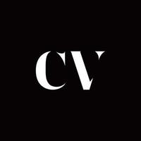 plantilla de diseños de logotipo inicial de letra de logotipo cv vector