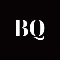plantilla de diseños de logotipo inicial de letra de logotipo bq vector