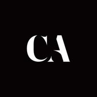 CA Logo Letter Initial Logo Designs Template vector