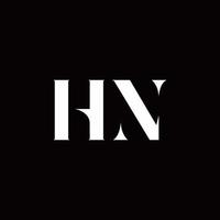 plantilla de diseños de logotipo inicial de letra de logotipo hn vector