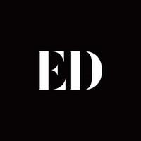 ED Logo Letter Initial Logo Designs Template vector