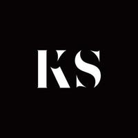 KS Logo Letter Initial Logo Designs Template vector
