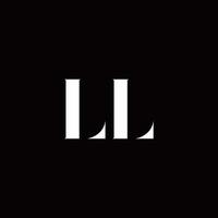 LL Logo Letter Initial Logo Designs Template vector