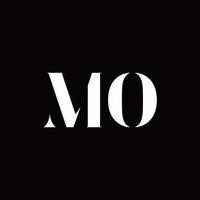 MO Logo Letter Initial Logo Designs Template vector