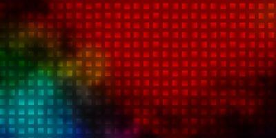 Dark Multicolor vector background with rectangles.