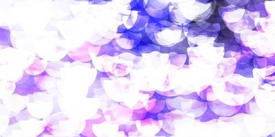 Light Purple vector background with spots.