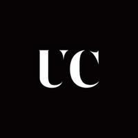 uc logo letter initial logo diseños plantilla vector