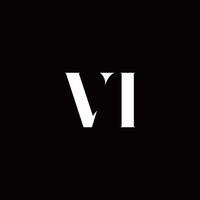 plantilla de diseños de logotipo inicial de letra de logotipo vi vector