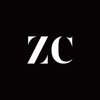 plantilla de diseños de logotipo inicial de letra de logotipo zc vector