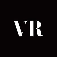 plantilla de diseños de logotipo inicial de letra de logotipo vr vector