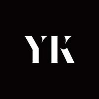 plantilla de diseños de logotipo inicial de letra de logotipo yk vector