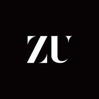 plantilla de diseños de logotipo inicial de letra de logotipo de zu vector