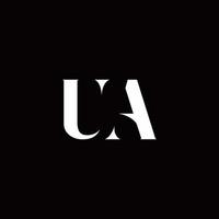 Plantilla de diseños de logotipo inicial de letra de logotipo UA vector