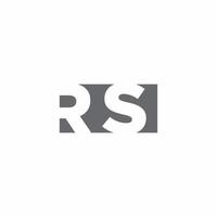 rs logo monogram con plantilla de diseño de estilo de espacio negativo vector