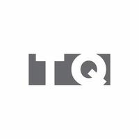 TQ Logo monogram with negative space style design template vector