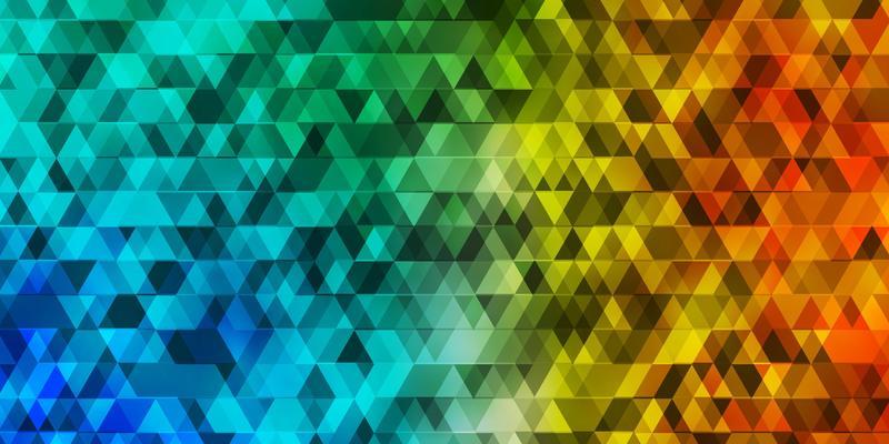 Light Blue, Yellow vector pattern with lines, triangles.