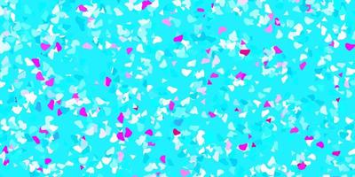 Light blue, red vector backdrop with chaotic shapes.