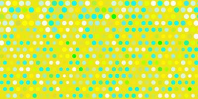 Light blue, yellow vector template with circles.