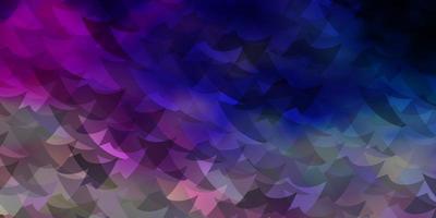 Light Pink, Blue vector background with triangles, cubes.