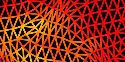 Light red, yellow vector triangle mosaic backdrop.