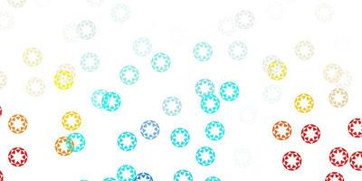 Light blue, red vector background with bubbles.