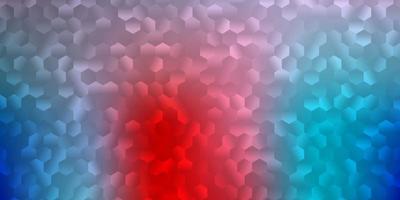 textura de vector azul claro, rojo con formas de memphis.