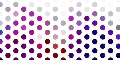 Light pink, red vector background with spots.