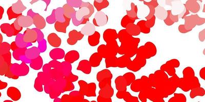 Light pink, red vector pattern with abstract shapes.