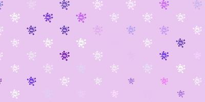 Light purple vector pattern with coronavirus elements.