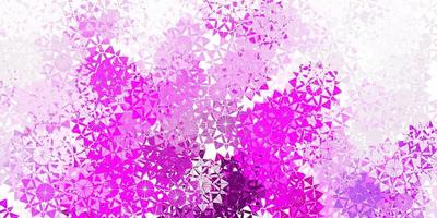 Light purple, pink vector layout with beautiful snowflakes.