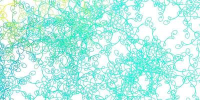 Light Green vector background with bent lines.