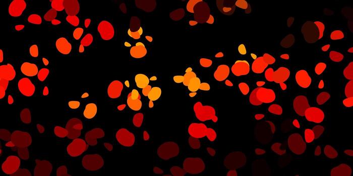 Dark orange vector background with random forms.