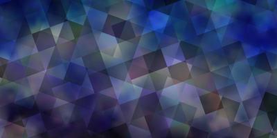 Fondo de vector violeta claro con triángulos, rectángulos.