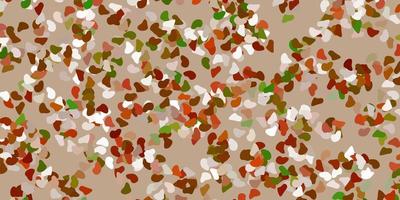 Light green, yellow vector background with random forms.