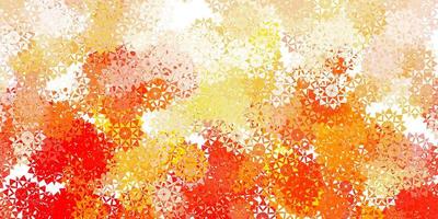 Light orange vector layout with beautiful snowflakes.