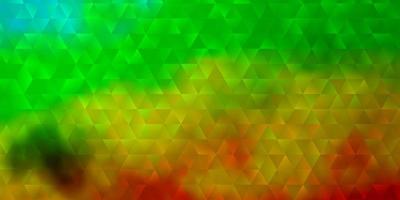 Light Green, Yellow vector background with polygonal style.