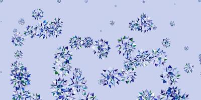 Light multicolor vector template with ice snowflakes.