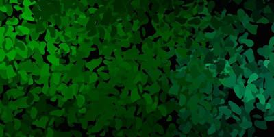 Dark green vector template with abstract forms.