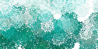 Light green vector pattern with colored snowflakes.