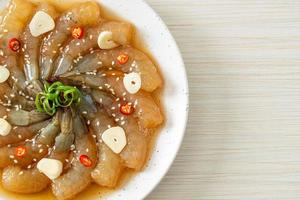 Korean Style Pickled Prawns or  Korean Soy Sauce Pickled Shrimp photo