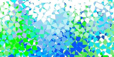 Light blue vector template with crystals, triangles.