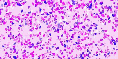 Light purple, pink vector background with random forms.