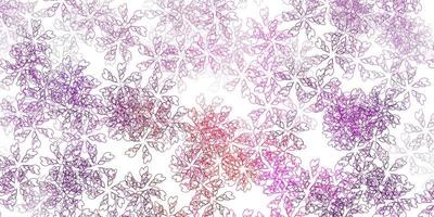 Light purple, pink vector abstract backdrop with leaves.