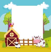 farm cartoon banner vector