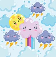 weather cute background vector