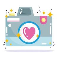 social media, photo camera device in cartoon style vector