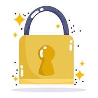 social media, padlock security in cartoon style vector