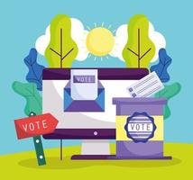 vote election related vector